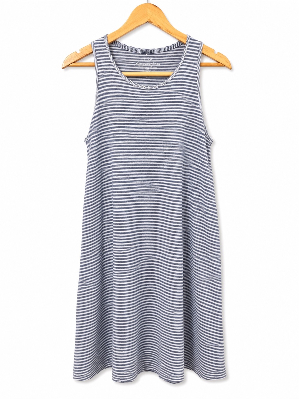 Vineyard Vines Blue White Striped Tank Dress XS Casual Swing Dress